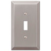 Amerelle Century Brushed Nickel 1 gang Stamped Steel Toggle Wall Plate 1 pk