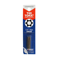 Best Way Tools Torx T40 X 1 in. L Screwdriver Bit Carbon Steel 1 pc