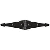 National Hardware 3.182 in. W X 8 in. L Black Steel Ornamental Strap Hinge 1 pk