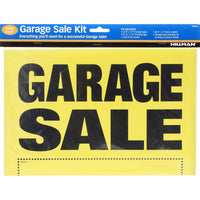 Hillman English Yellow Garage Sale Sign Kit 8 in. H X 12 in. W (Pack of 5)