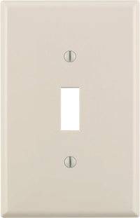 Leviton Almond 1 gang Nylon Toggle Wall Plate 1 pk