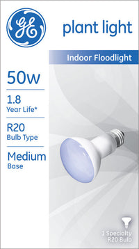 Ge Lighting 14888 50 Watt R20 Natural Reflector Flood Incandescent Plant Light  (Pack of 6)