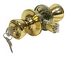 Ultra Security Polished Brass Entry Knobs KW1 1-3/4 in.