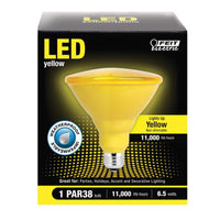 Feit PAR38 E26 (Medium) LED Bulb Yellow 90 Watt Equivalence 1 pk