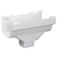 Amerimax 9 in. H x 6.25 in. W x 9 in. L White Vinyl Gutter Drop Outlet