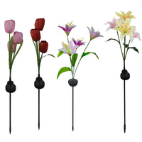 Luminous Garden Assorted Plastic 33 in. H Flowers Solar Garden Stake (Pack of 16)