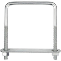 2192BC 675 3/8" X 4" X 5" Square U Bolt - Zinc Plated