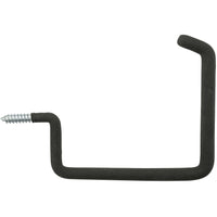 2121BC 9-3/8â€ Large Storage Screw Hook - Black Vinyl