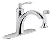 Kohler Linwood One Handle Chrome Kitchen Faucet Side Sprayer Included