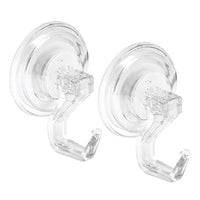 InterDesign 2 in. H X 2 in. W X 2 in. L Clear Suction Cup Hooks