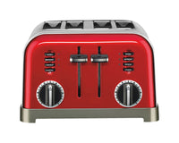 Cuisinart Stainless Steel Red 4 slot Toaster 7.4 in. H X 11.14 in. W X 10.67 in. D