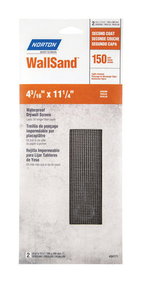 Norton WallSand 11-1/4 in. L X 4-3/16 in. W 150 Grit Silicon Carbide Waterproof Drywall Screen 2 pk