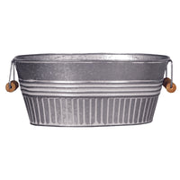 Robert Allen 9 in. H X 12 in. W X 6 in. D Metal Tub Planter Galvanized