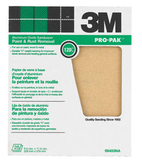 3M Pro-Pak 11 in. L X 9 in. W 120 Grit Aluminum Oxide Sandpaper 25 pk