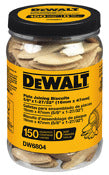 DeWalt Fluted Compressed Wood Plate Joining Biscuits 1-27/32 in.   L 150 pk Natural