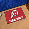 University of Utah Man Cave Rug - 19in. x 30in.