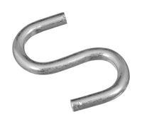 National Hardware Zinc-Plated Silver Steel 1 in. L Open S-Hook 6 pk