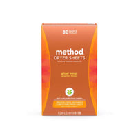 Method Ginger Mango Scent Dryer Sheets 80 pk (Pack of 6)