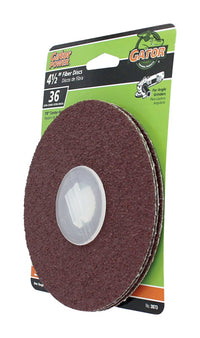 Gator 4.5 in. Aluminum Oxide Center Mount Fiber Disc 36 Grit Extra Coarse 3 pk (Pack of 5)