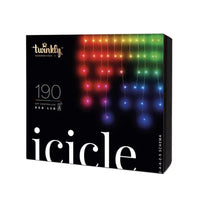 Holiday Bright Lights Twinkly LED Mini Multicolored/Warm White 190 ct Icicle Christmas Lights