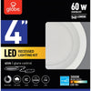 Globe Electric Ultra Slim Energy Star Frost White 4 in. W Metal LED Canless Recessed Downlight 9 W