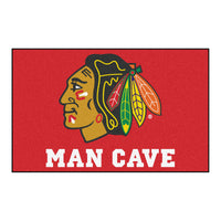 NHL - Chicago Blackhawks Man Cave Rug - 5ft. x 8 ft.