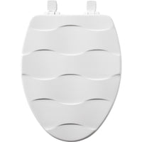 Mayfair Slow Close Elongated White Enameled Wood Toilet Seat