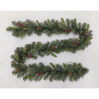 Celebrations 12 in. D X 9 ft. L LED Prelit Mixed Pine Color Changing Battery Operated Garland (Pack of 4)