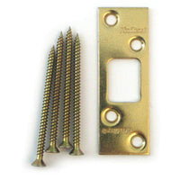 Kwikset 7.2 in. H X 0.6 in. L Polished Brass Gold Metal Deadbolt Strike