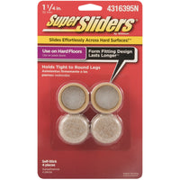 Softtouch Felt/Plastic Self Adhesive Protective Pad Beige Round 1-1/4 in. W X 1-1/4 in. L 4 pk