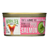 Natural Sea Wild Pink Salmon - Salted - Skinless & Boneless - Case of 12 - 6 oz.