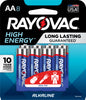 Rayovac High Energy AA Alkaline Batteries 8 pk Carded