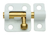 National Hardware Brass-Plated White Steel Window Bolt 2 in. L 1 pk