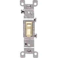 Leviton 15 amps Single Pole Toggle Switch Ivory 1 pk