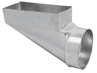 Imperial Manufacturing 10 in. H x 6 in. W Silver Galvanized Steel Straight Center End Boot (Pack of 6)