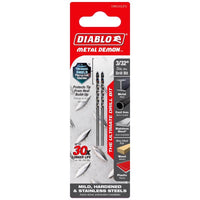 Diablo Metal Demon 3/32 in. X 2.2 in. L Stainless Steel Drill Bit 3-Flat Shank 2 pc