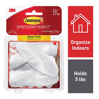 3M Command Large Plastic Hook 4 pk