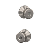 Schlage Bowery Satin Nickel Entry Knobs 1-3/8 in.