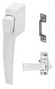 Prime-Line White Aluminum Push Button Latch 1 pk