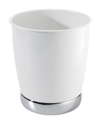 iDesign York White Steel Classic American Trash Can