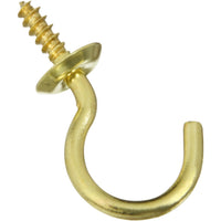 V2021 7/8" Cup Hook 5/pk - Polished Brass