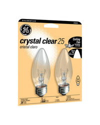 GE 25 W B13 Decorative Incandescent Bulb E26 (Medium) Soft White 2 pk (Pack of 6)