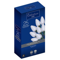 Celebrations Blue LED C9 Cool White 25 ct String Christmas Lights 16 ft. - Deal of The Week