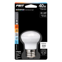 Feit R14 E17 (Intermediate) LED Bulb Adjustable White 40 Watt Equivalence 1 pk