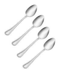 Pfaltzgraff Silver Stainless Steel Flatware Dinner Spoon Set 4 pk