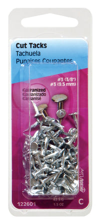 Hillman No. 14 x 3/4 in. L Galvanized Silver Steel Cut Tacks 1.75 pk (Pack of 6)