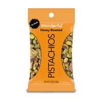 Wonderful Honey Roasted Pistachios 2.25 oz Bagged (Pack of 8)