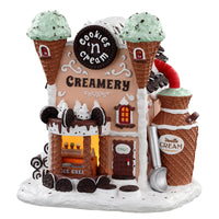 Lemax Multicolored Cookies 'N Cream Creamery Christmas Village 8 in.