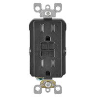 Leviton SmartlockPro 15 amps 125 V Duplex Black GFCI Outlet 5-15R 1 pk