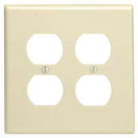 Leviton Ivory 2 gang Thermoset Plastic Duplex Wall Plate 1 pk